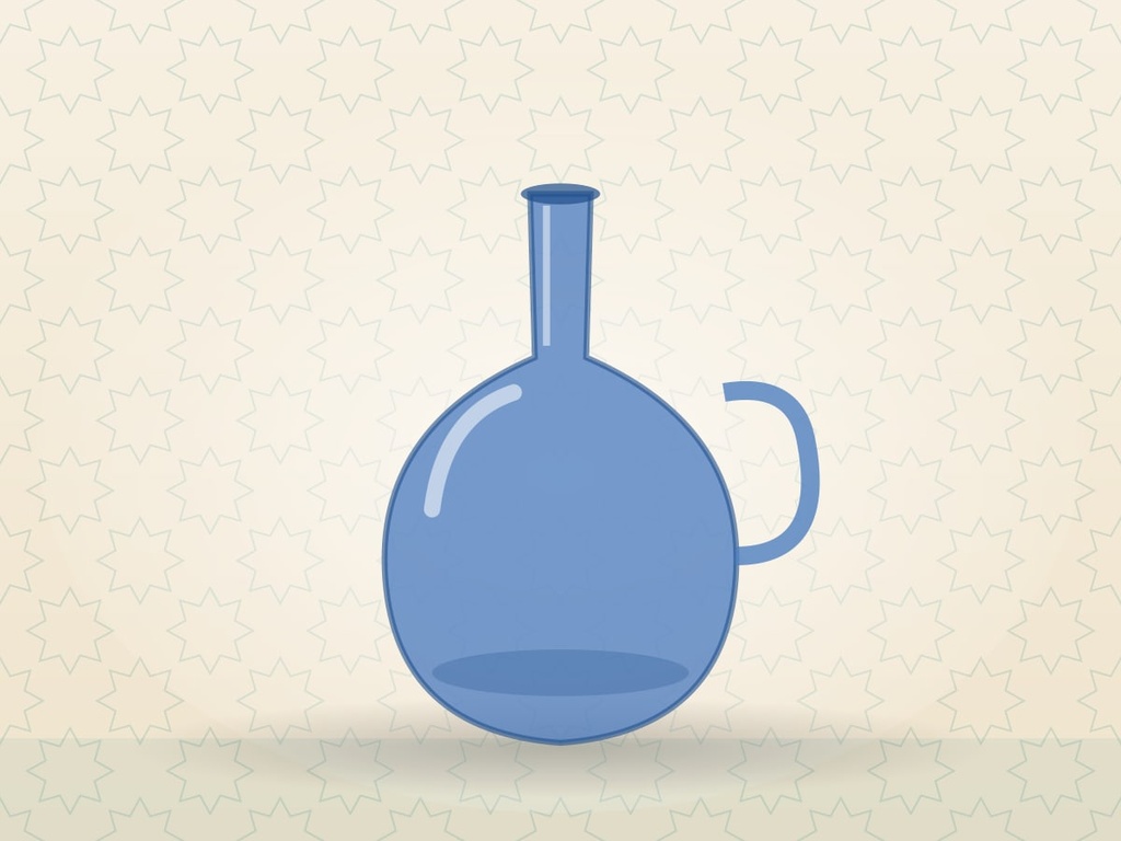 تُنگ شیشه‌ای فوتی آبی